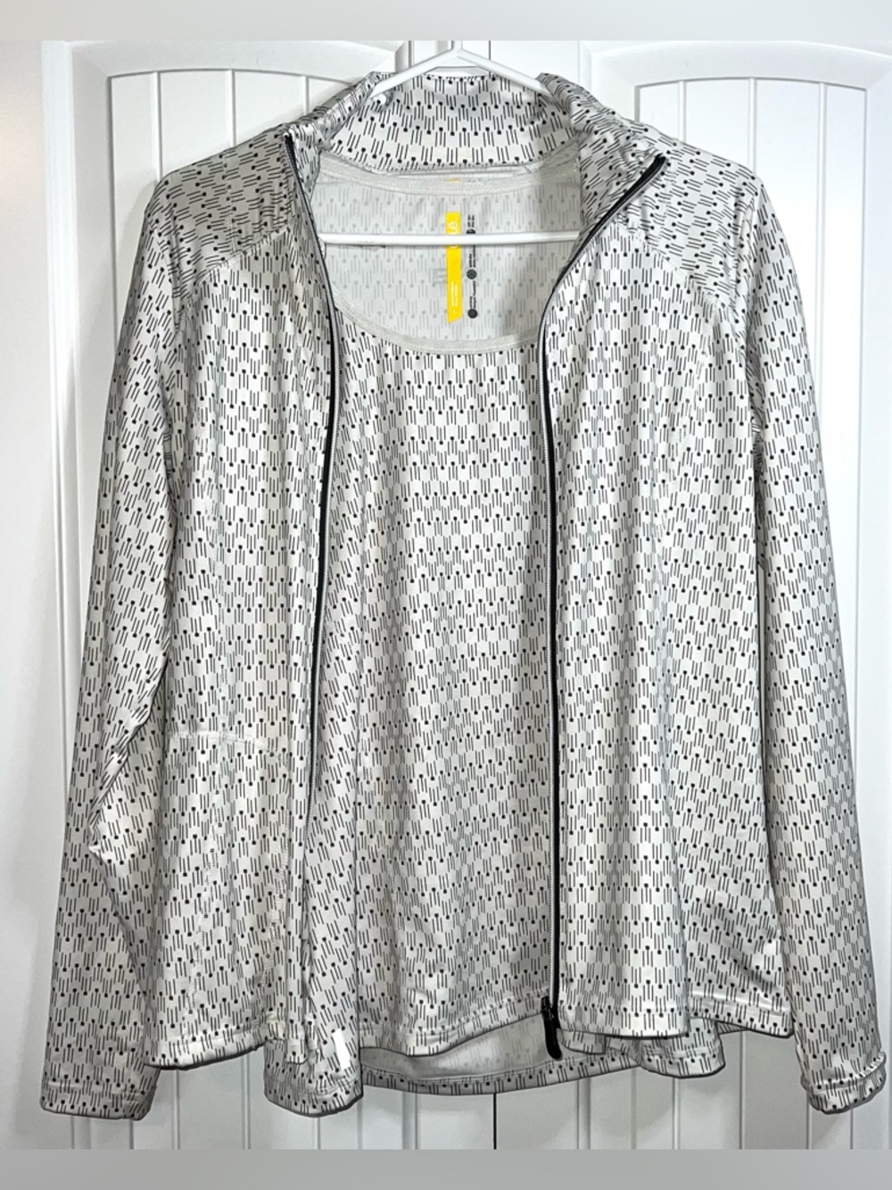 Lolë 2 Piece Activewear Set Medium Slinky UPF 50+ Zip Up Jacket & Shirt Travel